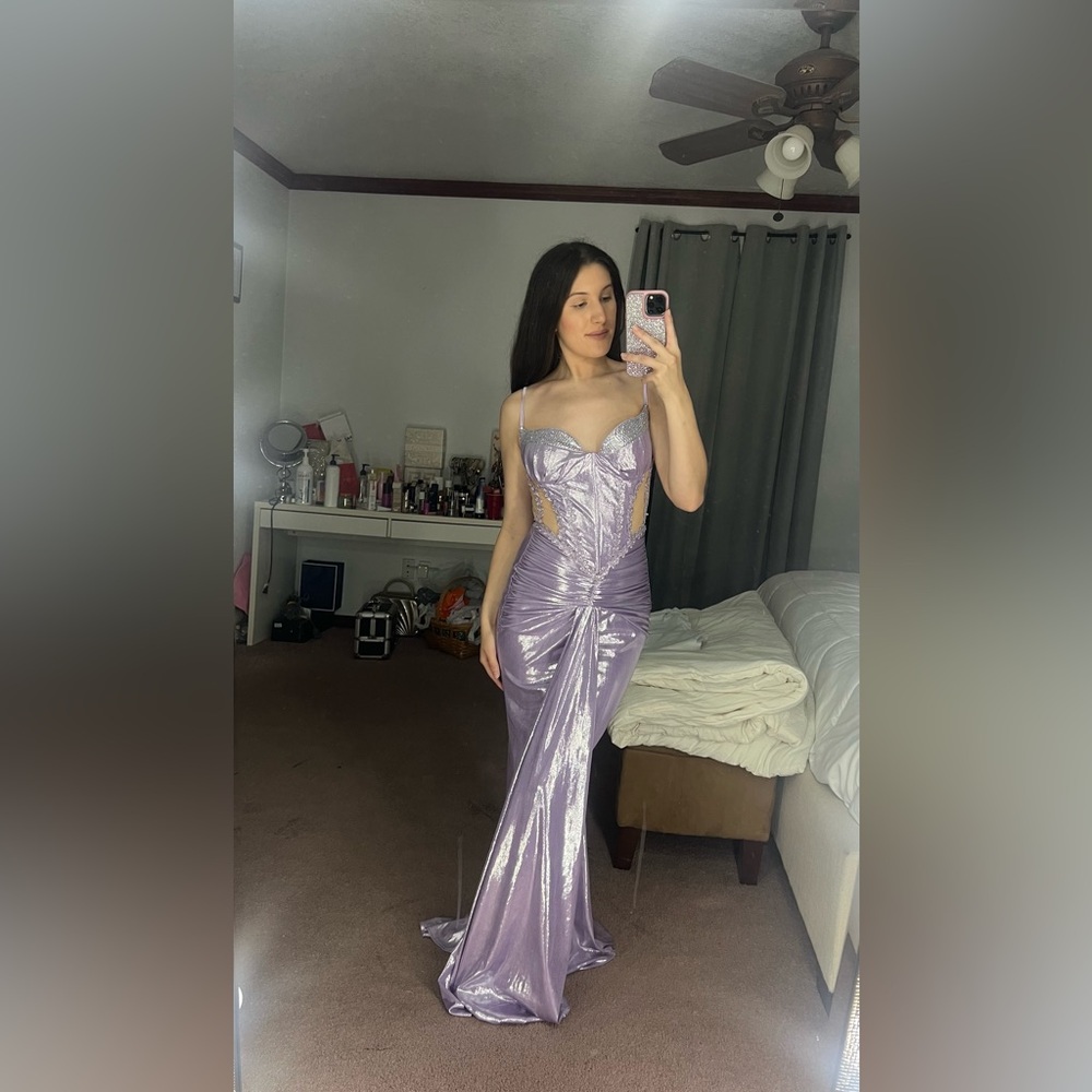 Elegant Lavender Evening Gown